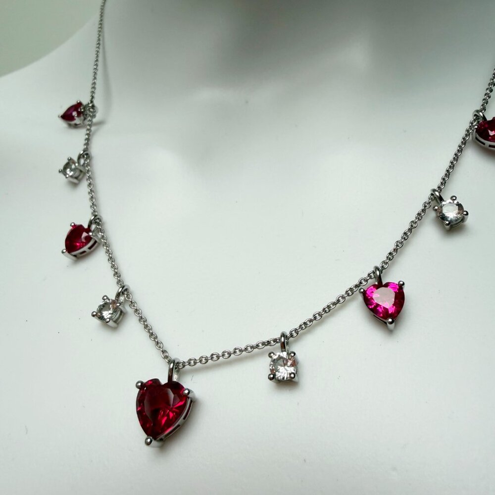 Beautiful Created Ruby & Created White Sapphire H… - image 6